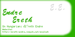 endre ereth business card